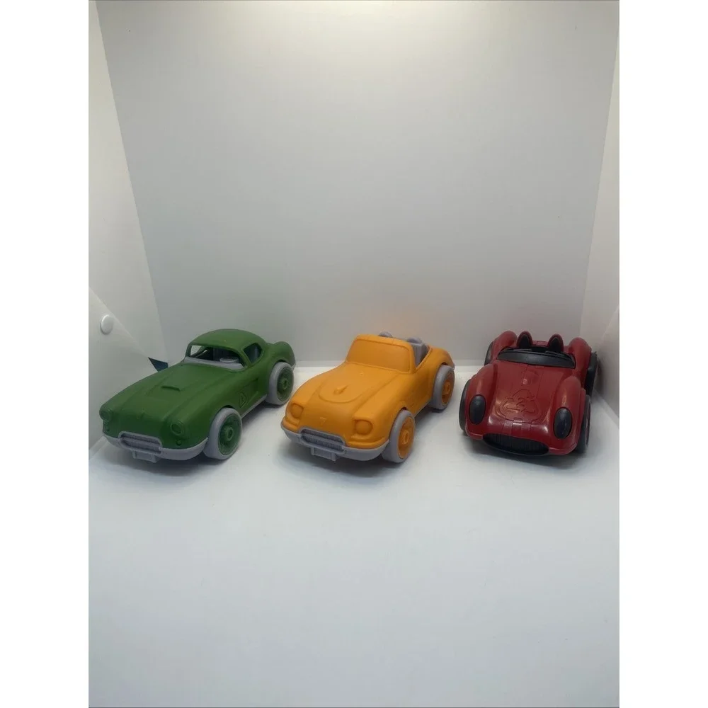 3 Plastic‎ Toy Cars 1 Orange Greenbrier 1 Green Greenbrier 1 Red Greentoys USA